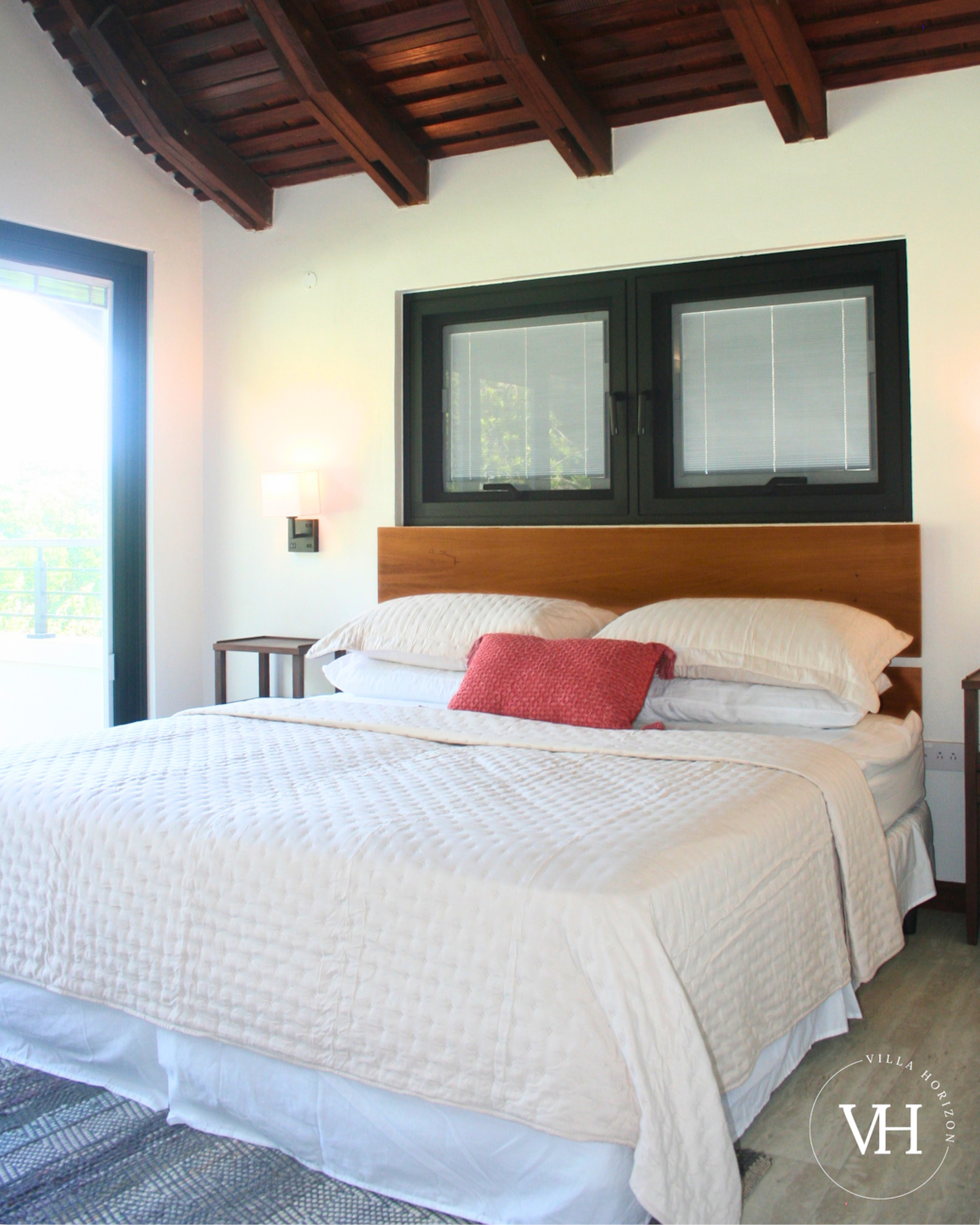 King bed converts into two twin beds upon request.
