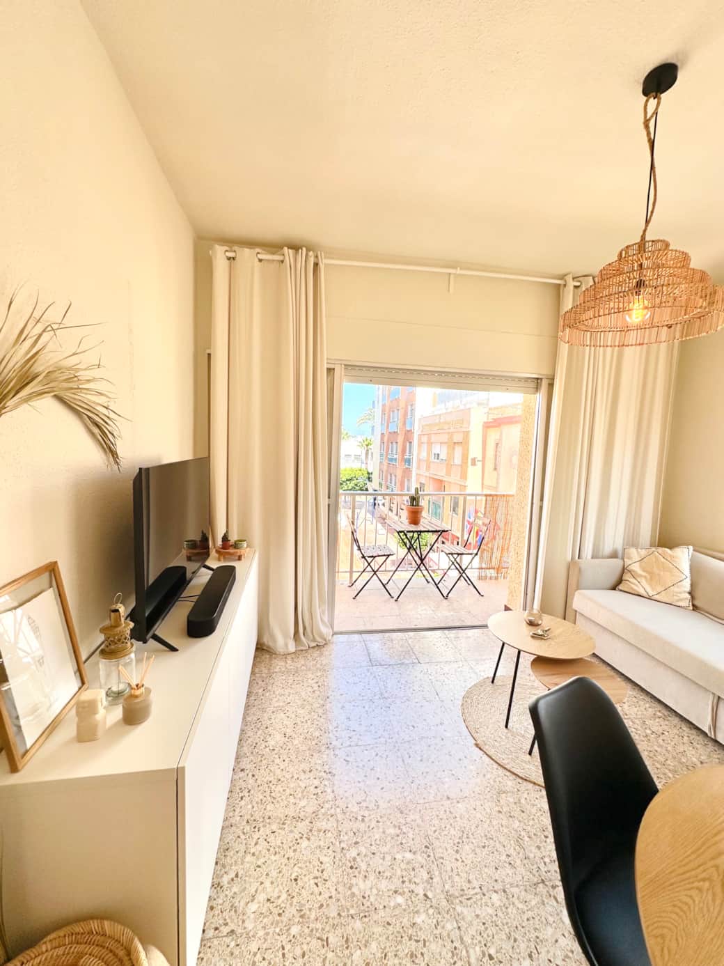 Living room with balcony