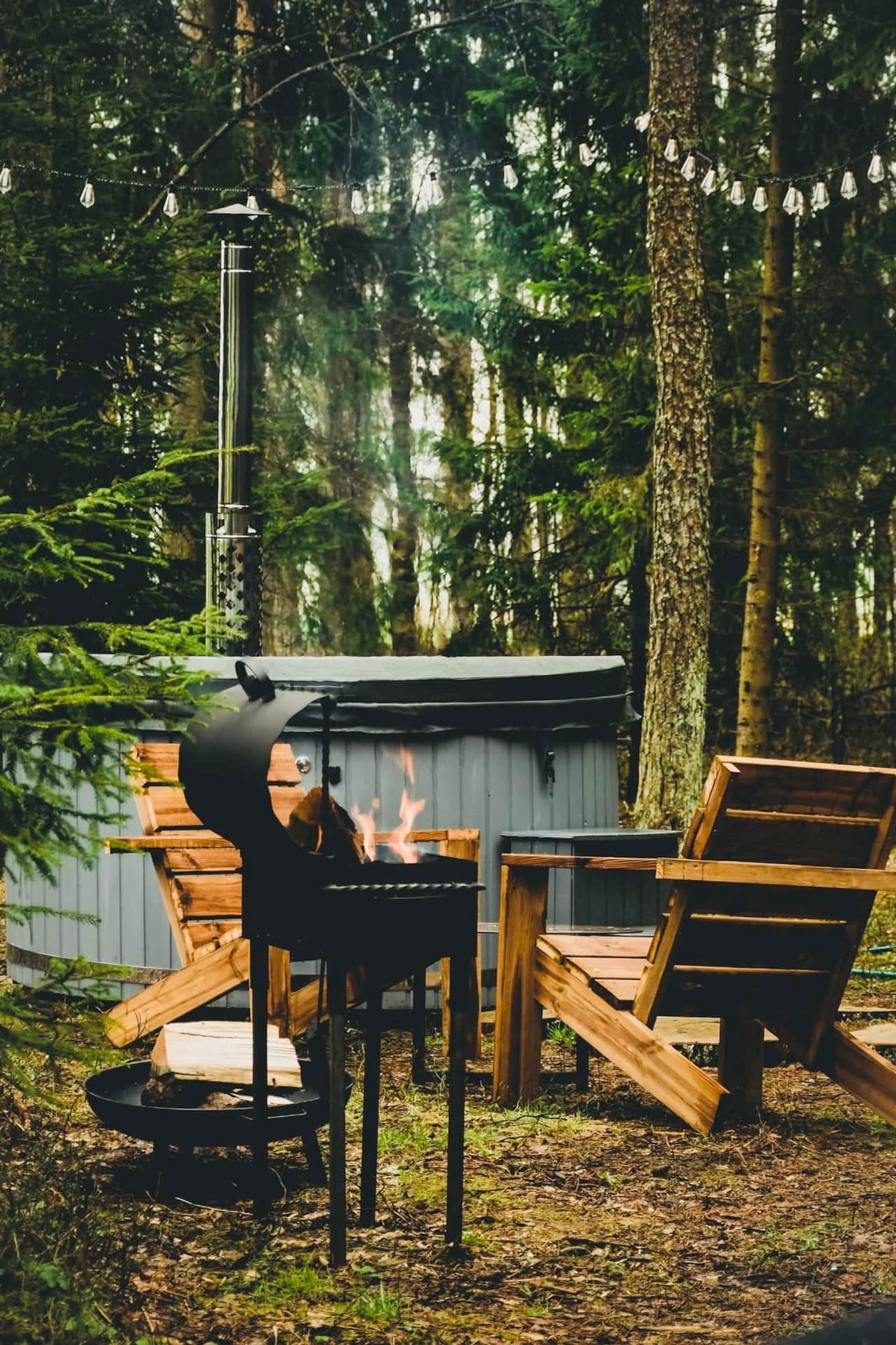 Forest therapy under the fir tree