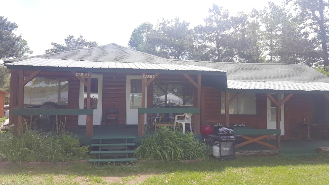 Cabin 1 and 2 are up on Porch