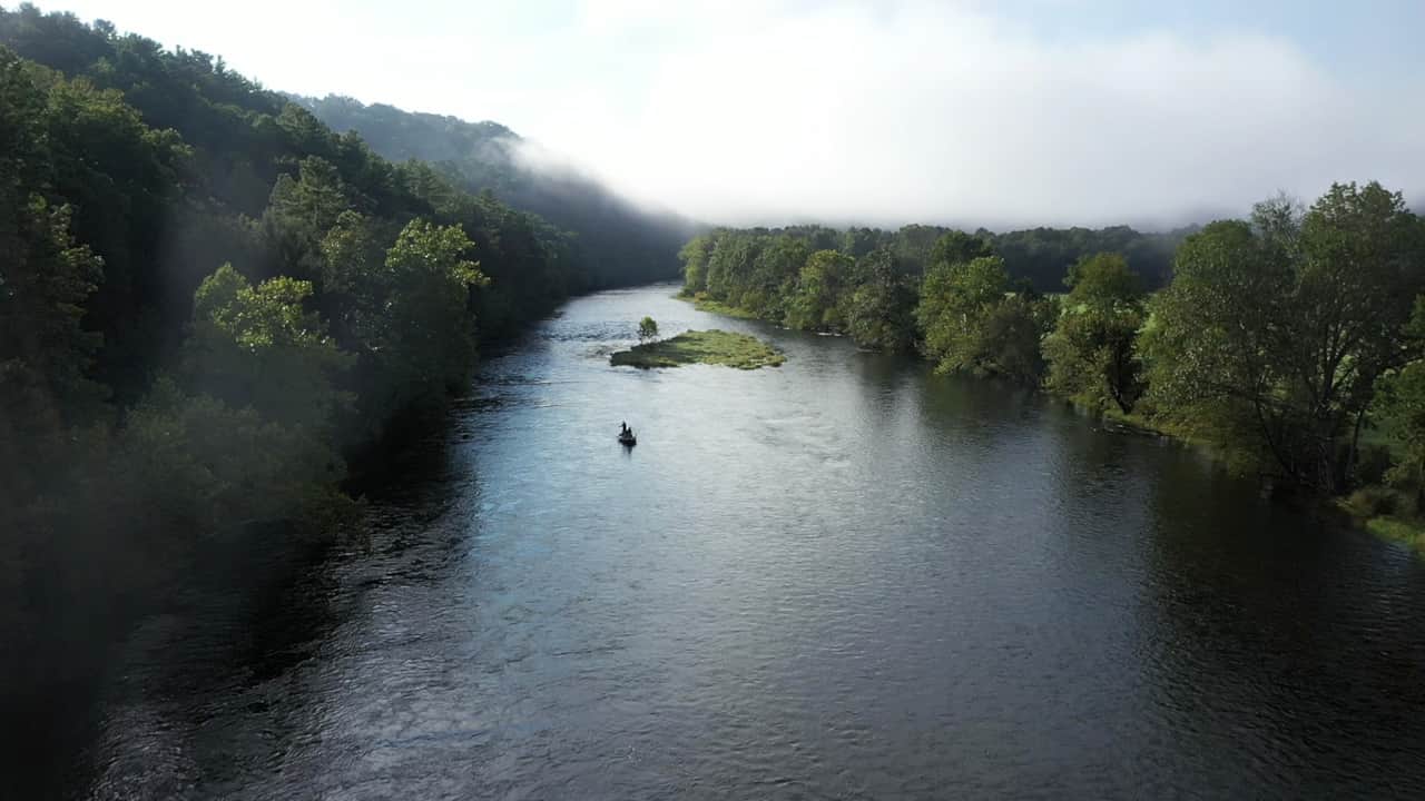 The View of the South Holston River from Tailwaters Lodge Property
