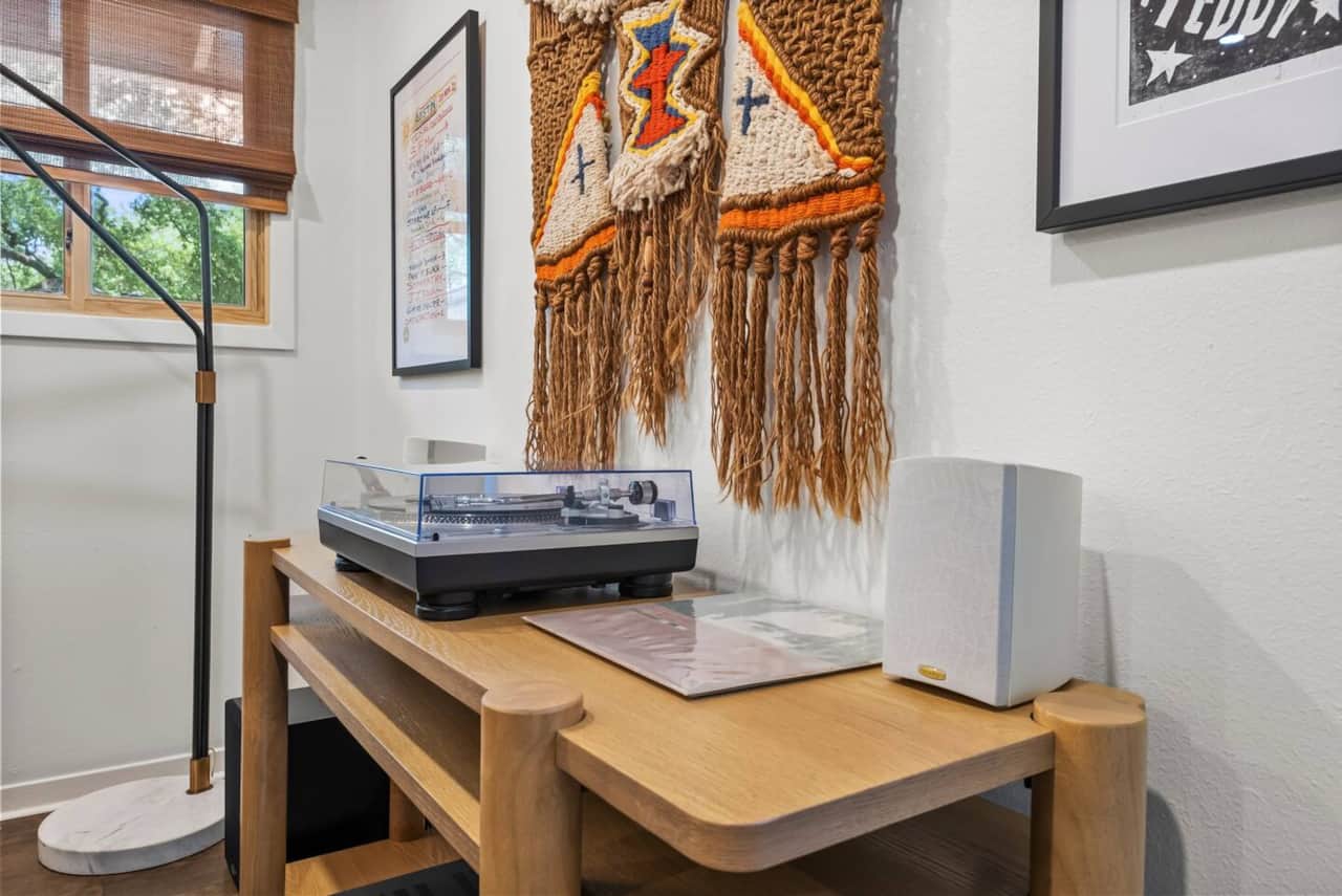 Record player in the living room.