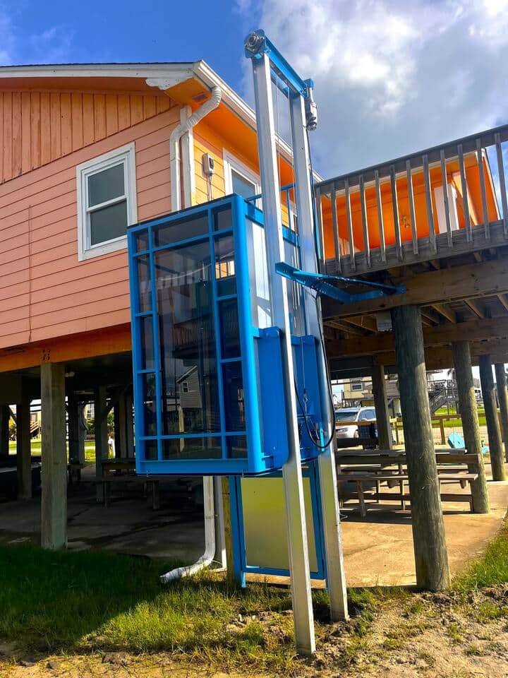 Use our brand new Legacy Lifts passenger lift to get from the ground floor to the first floor (deck, living room, kitchen, master bedroom, master bathroom with step-in shower, etc) without going up any stairs!