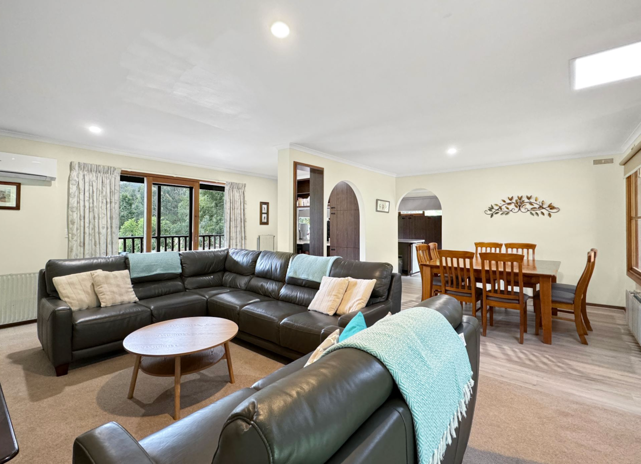 Upstairs living & dining: Elevated comfort and stylish gatherings.