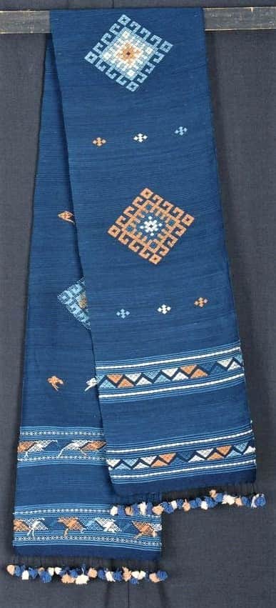 Tribal Indigo table runner from Lai Lue in Laos