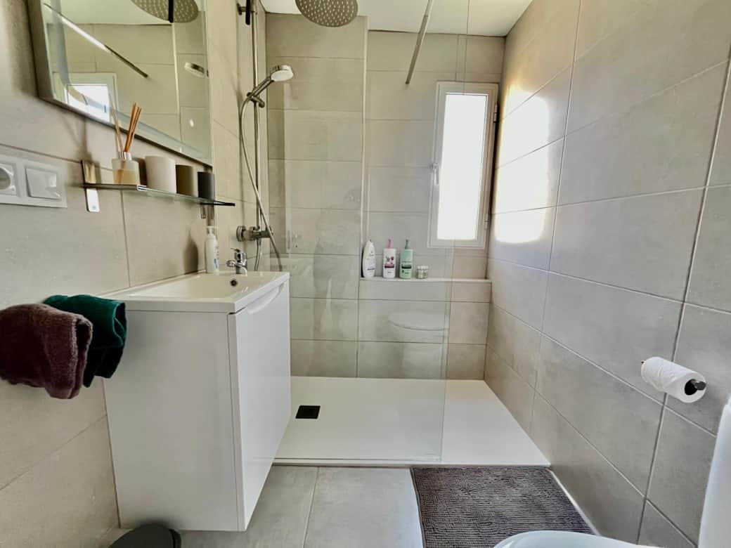 Bathroom with walk-in shower