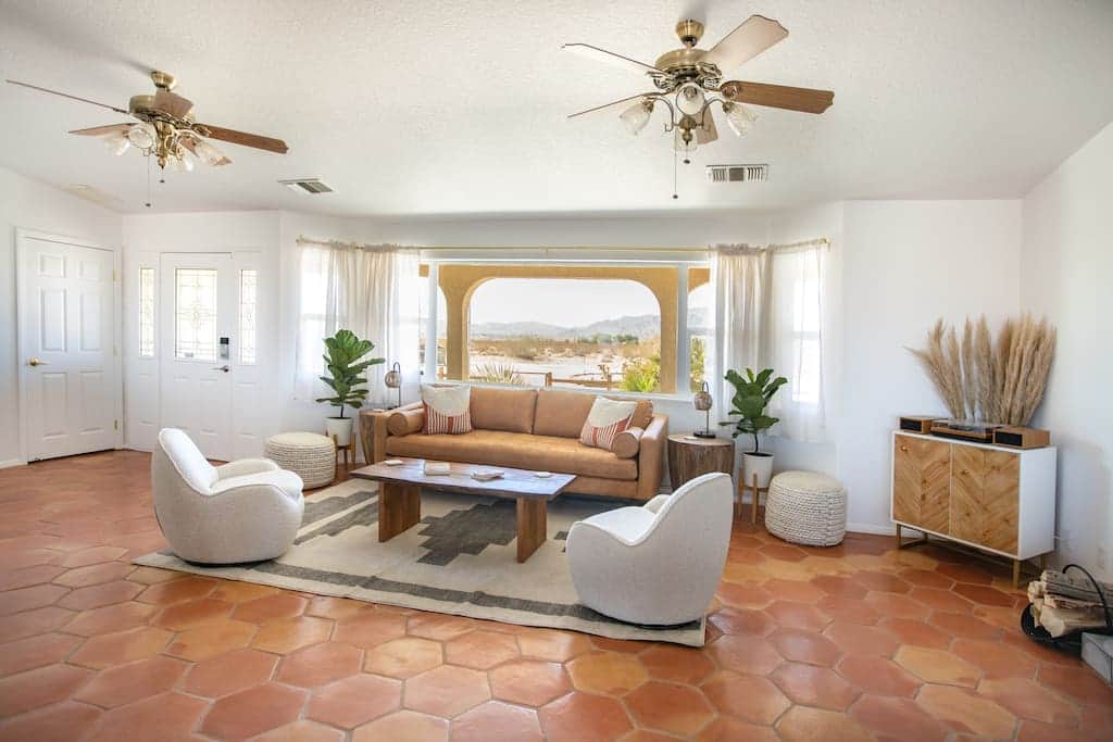 Living area with bluetooth enabled record player