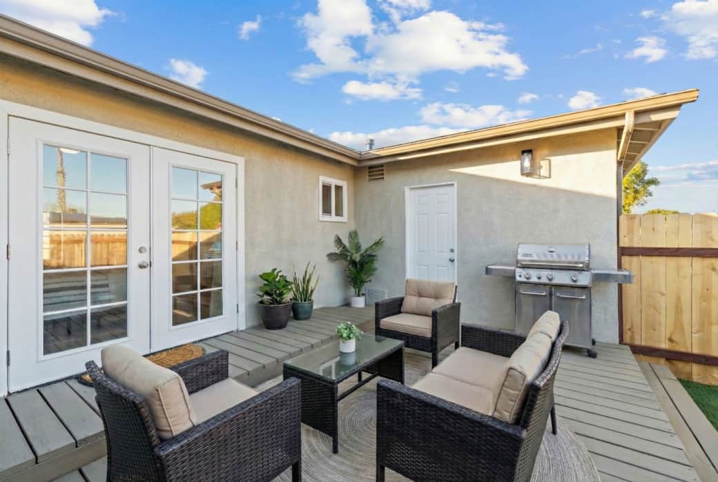 Deck Area- Outdoor Living Area and BBQ