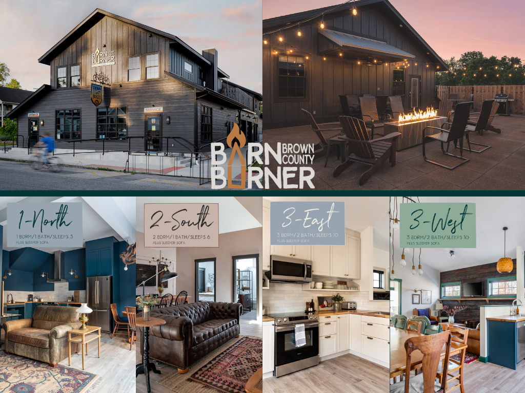 Cover Image Showcasing all 4 Units available to rent at the Barn Burner