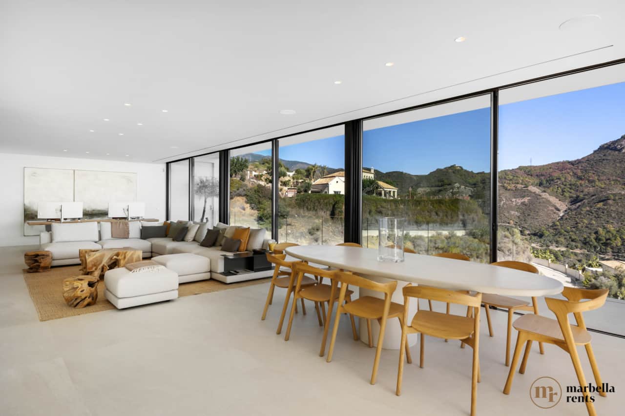 Spacious open plan living and dining area.