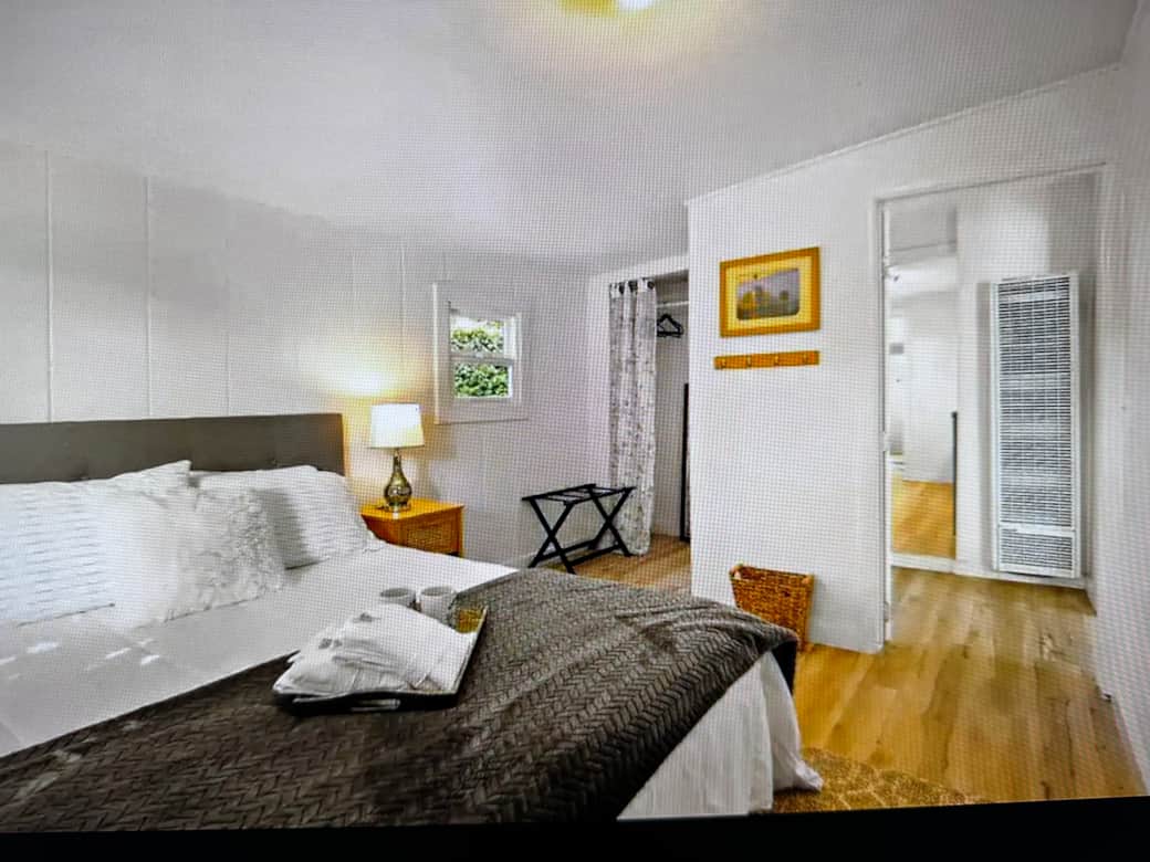 The master bedroom offers sparkling clean linens, comfort and a good night's rest.