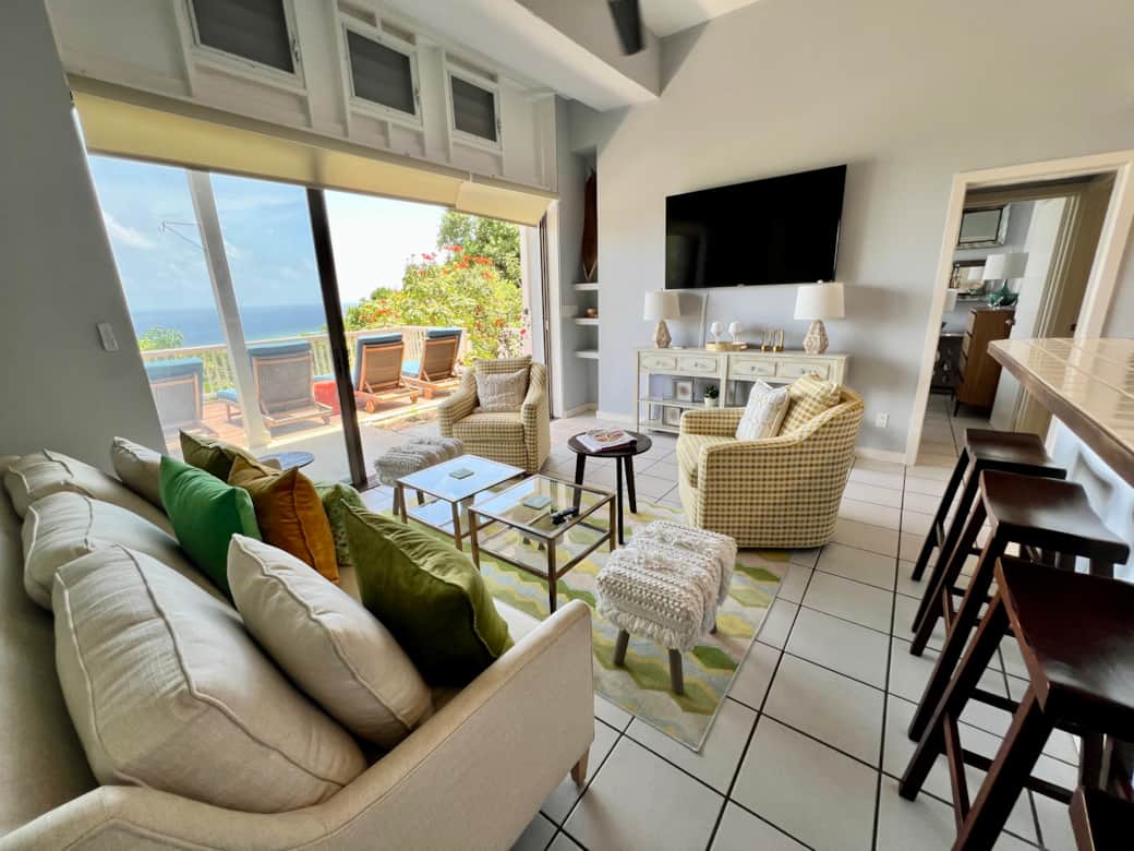 Kitchen/Living room area with TV