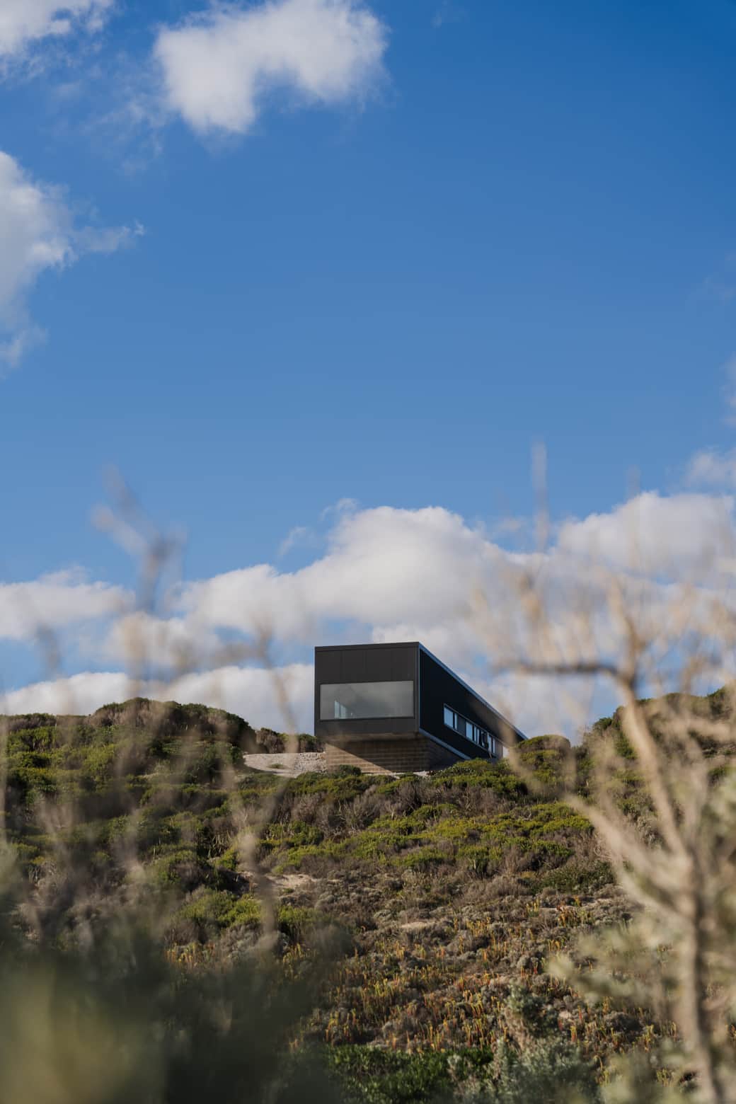 Cantilevered above the dunes. 