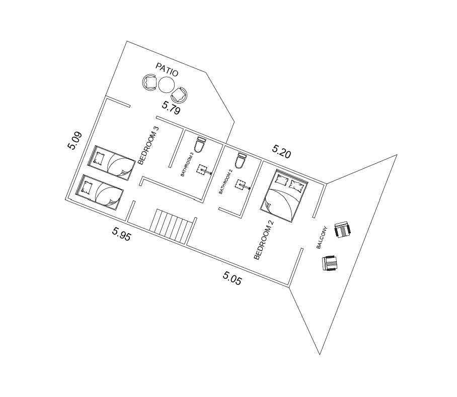 Layout of Kefalonia Villa Lemoni Skala