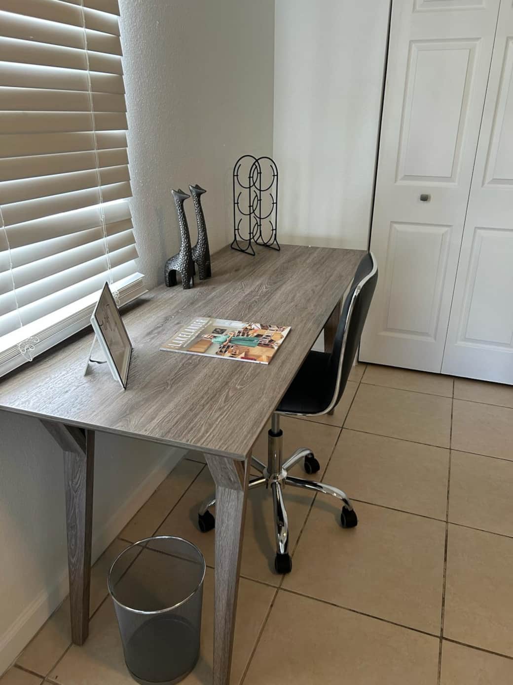 Elegant, well-lit workspace with desk and chair for work or study. Lakeland, FL