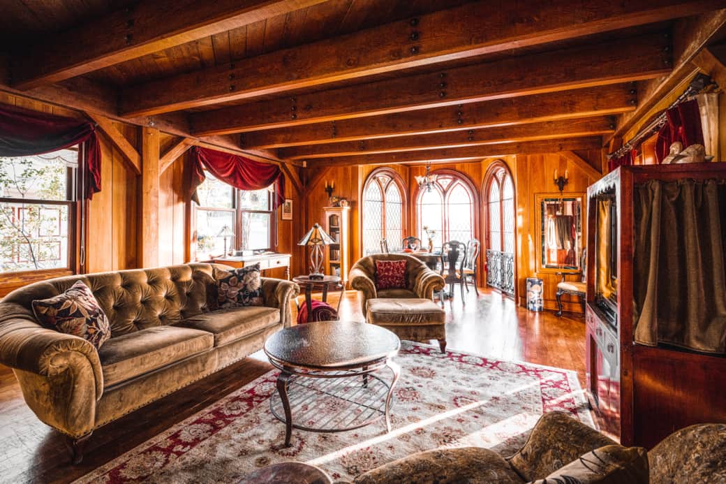 Living Room With Woodwork and Large Windows Just steps to Broad St Downtown Nevada City Living Room With Woodwork and Large Windows Just steps to Broad St Downtown Nevada City