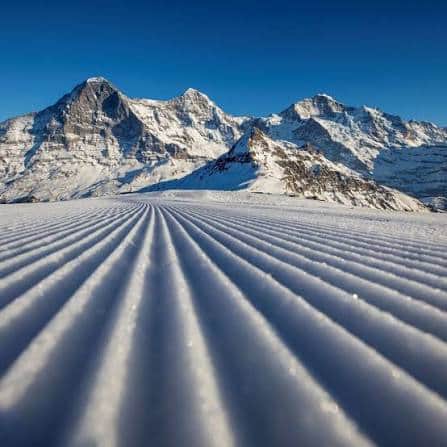 Skiing in Grindelwald in winter
