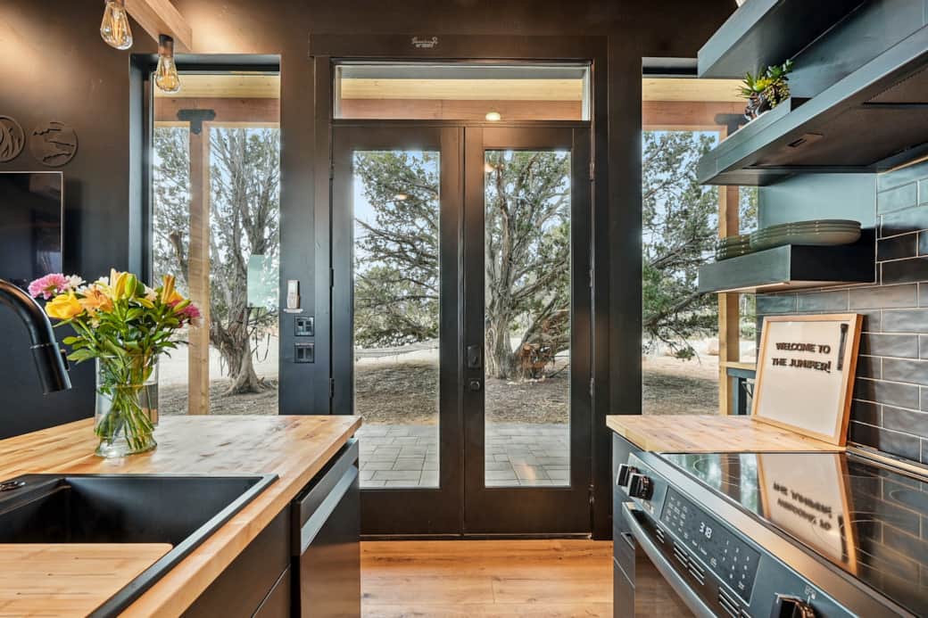 Sunlit living area with calming, nature-inspired design.