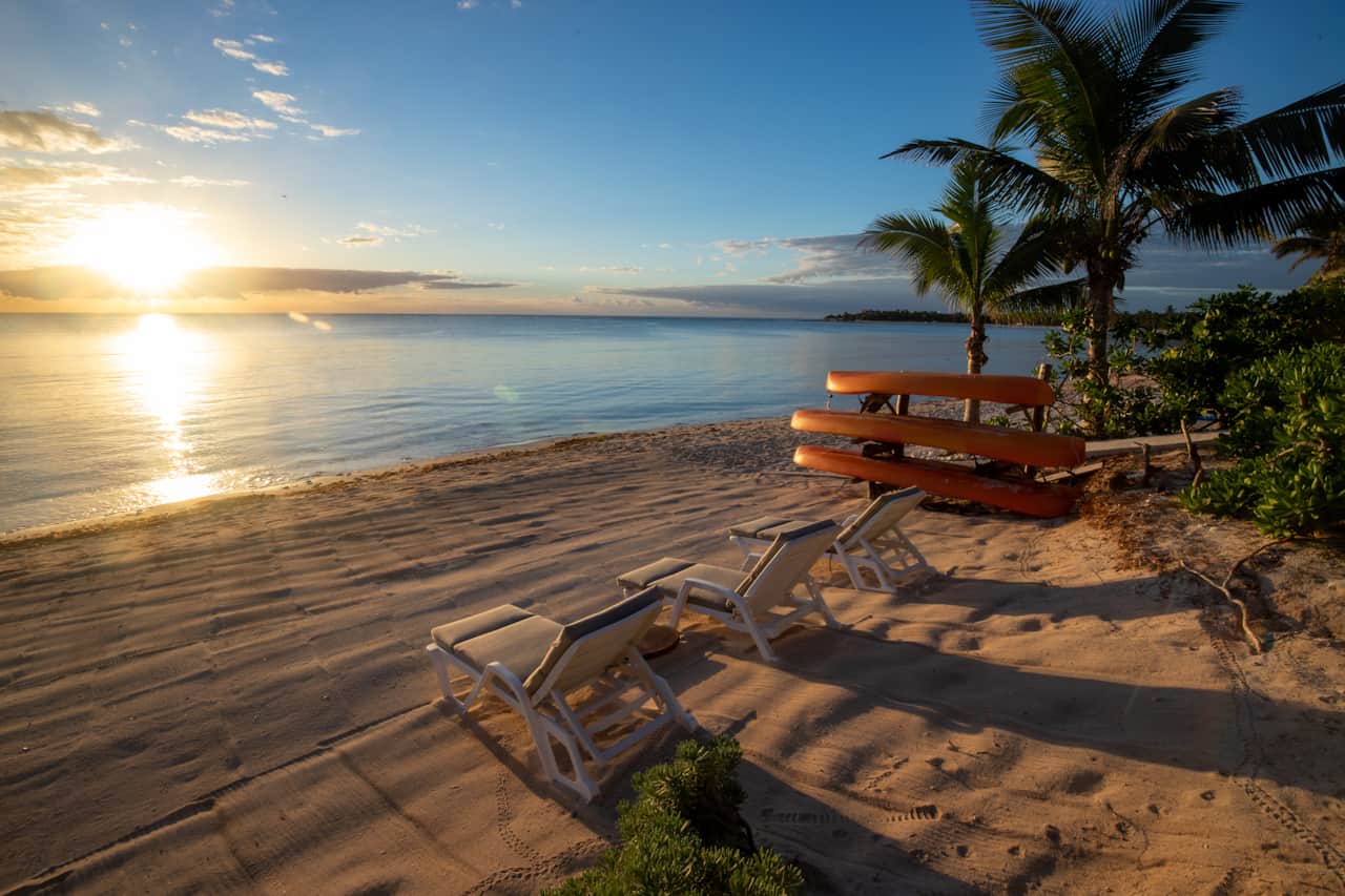 BEACH FRONT AT SUNSET