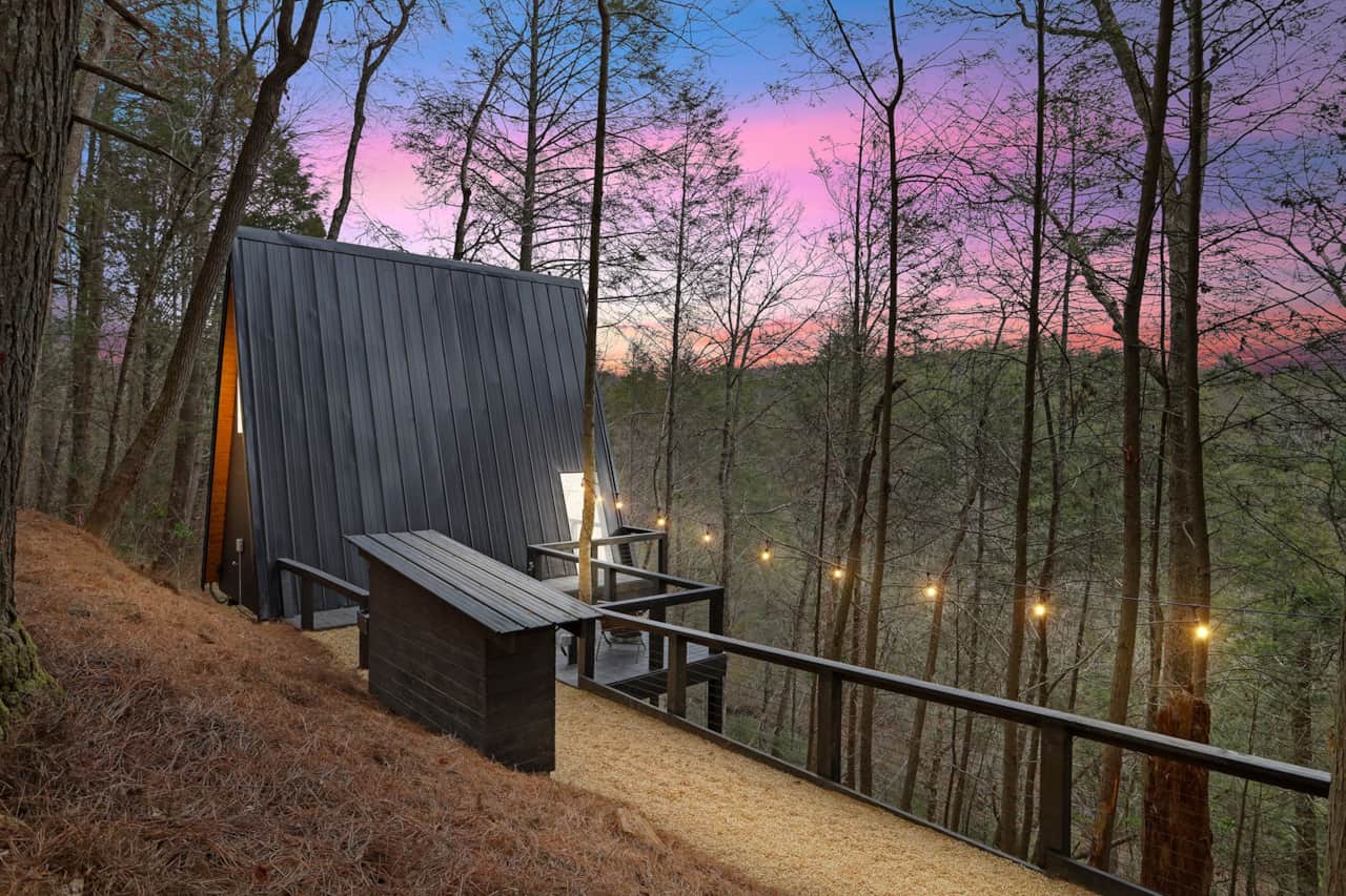 Twilight views from your private forest retreat.