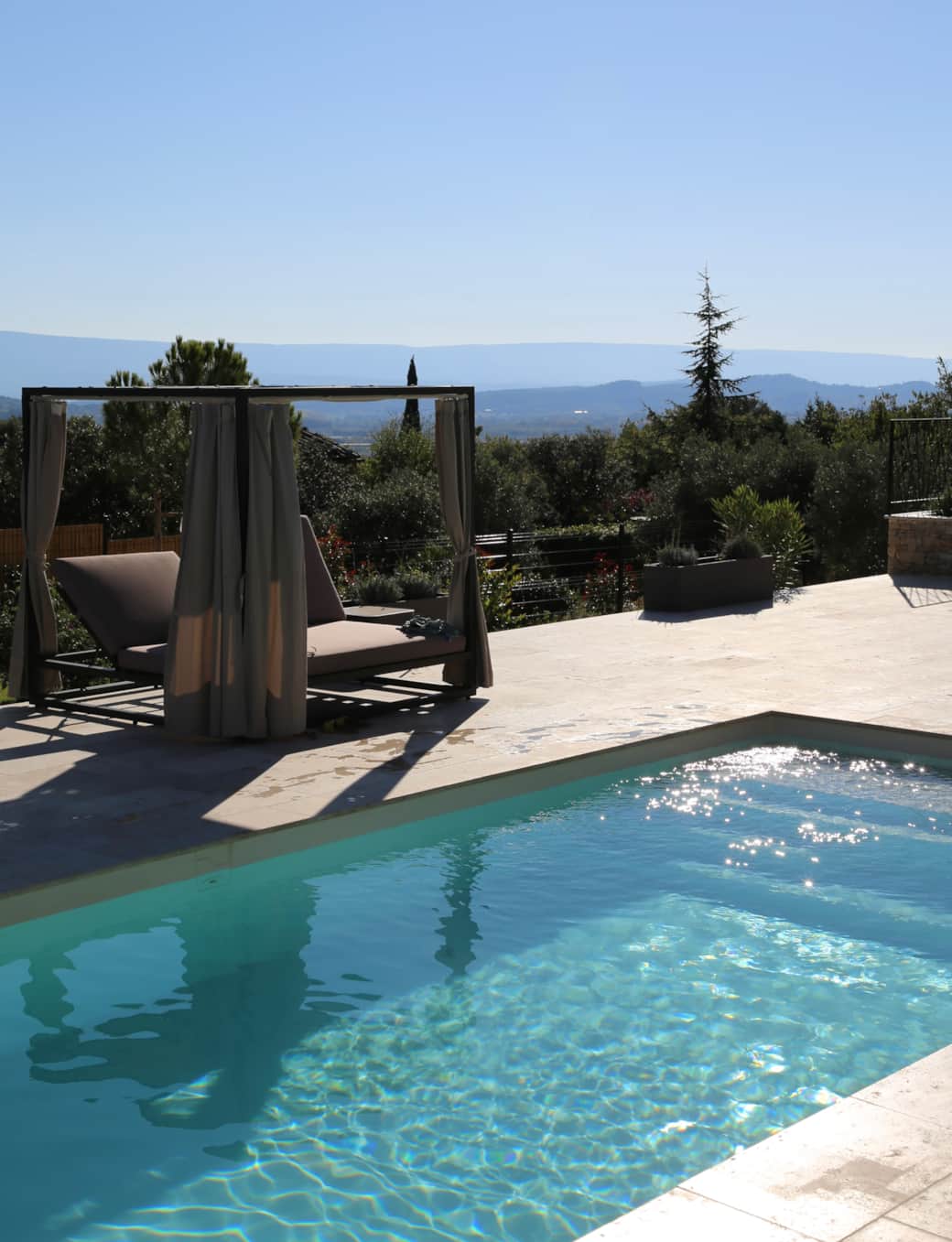 View of the Luberon from the pool
