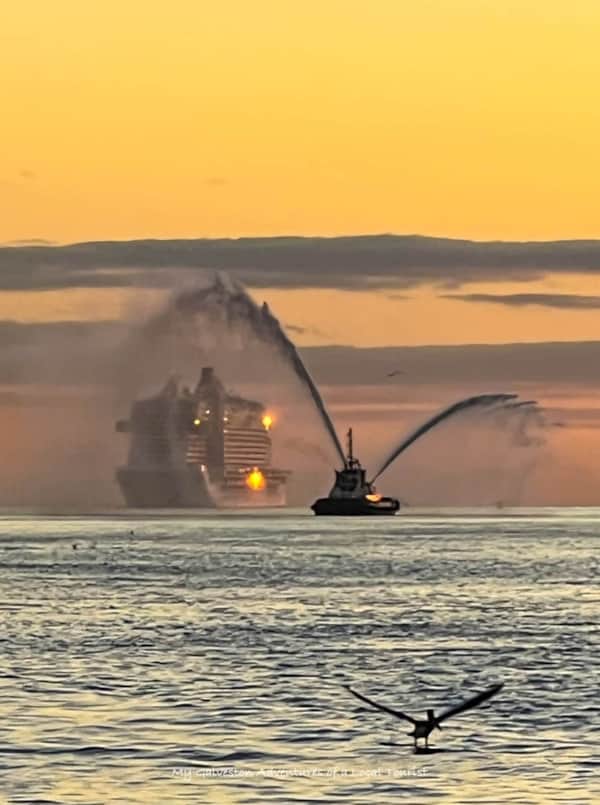 Golden sunrise over a peaceful Galveston beach during winter
