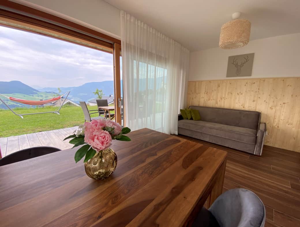 Alpine Chalet Aurora Dolomites living room