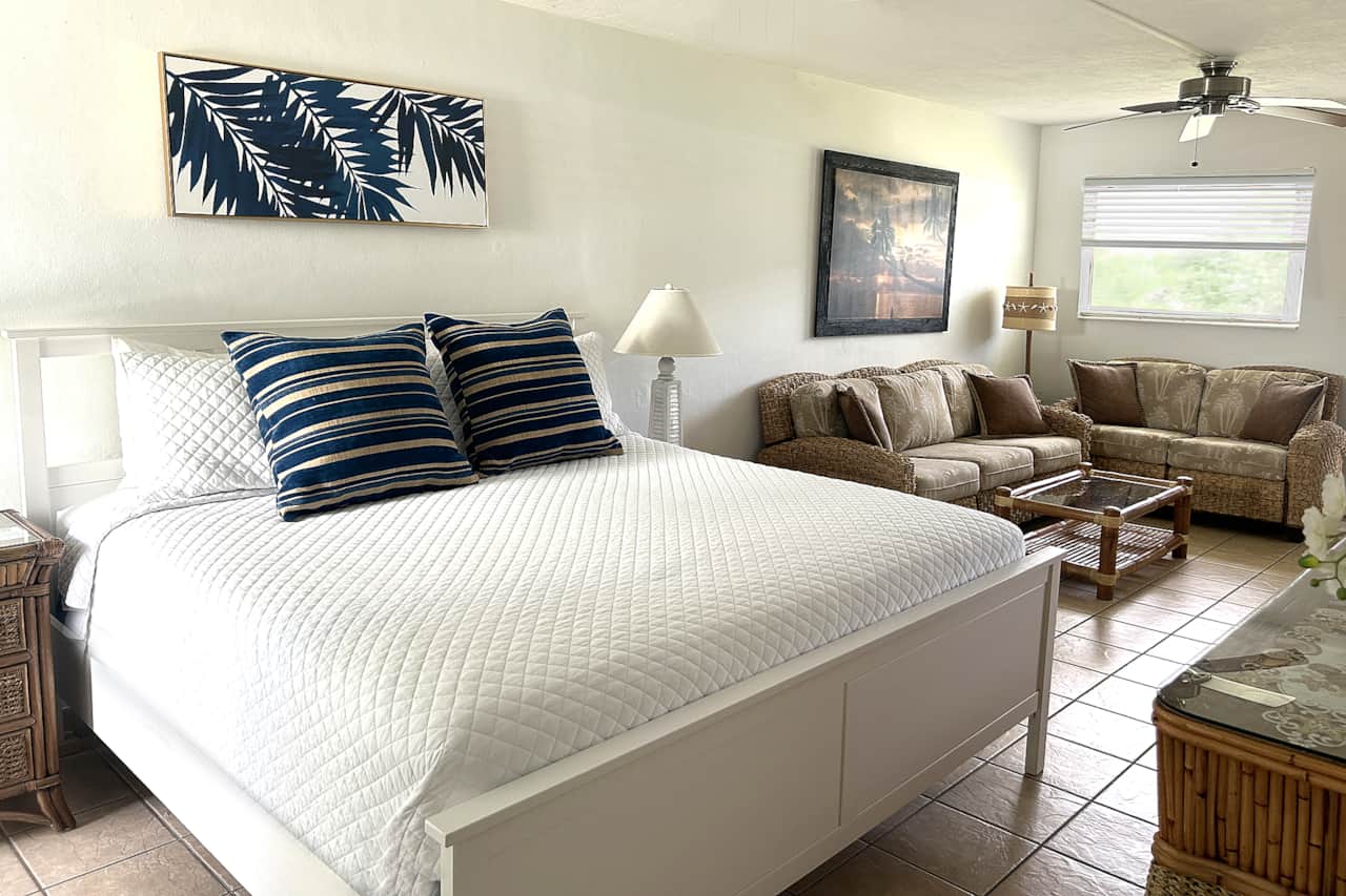Unit #28 Ground Floor with King Bed.