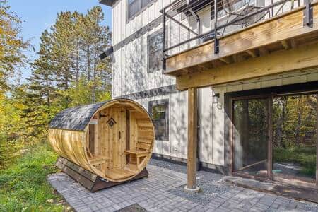 6 person barrel sauna