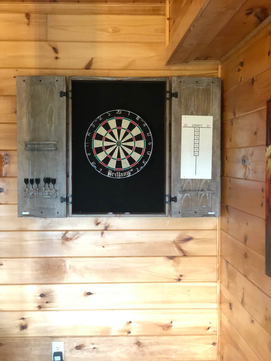 Basement dartboard