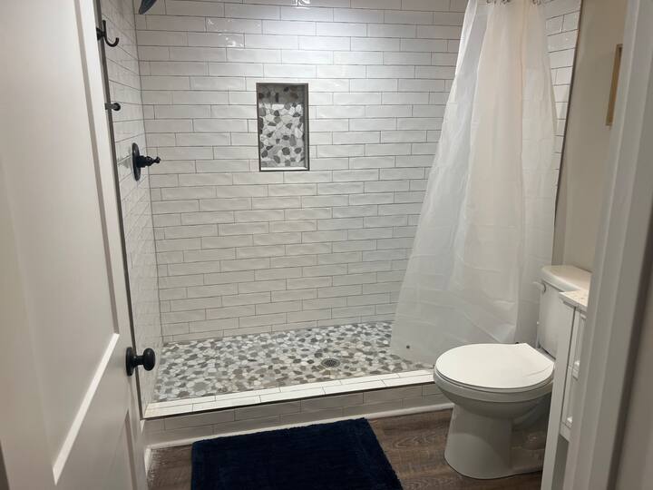 Huge walk-in shower in both bathrooms