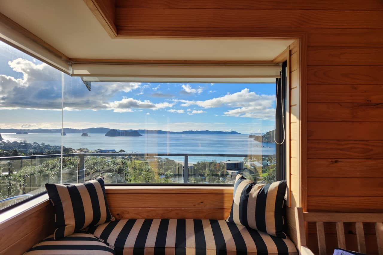 Window seat with sea views