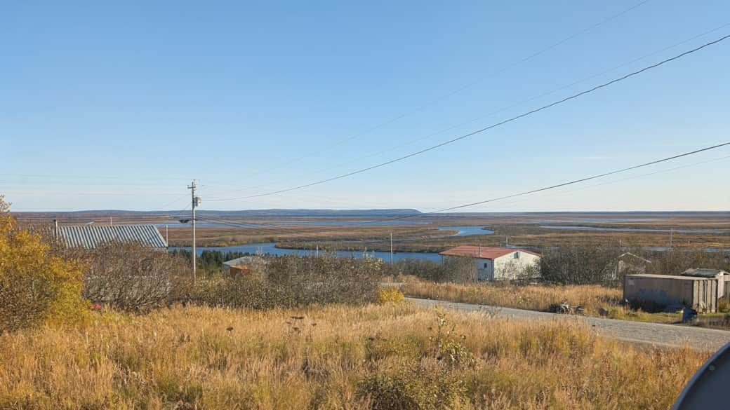 View of river from east side of house.