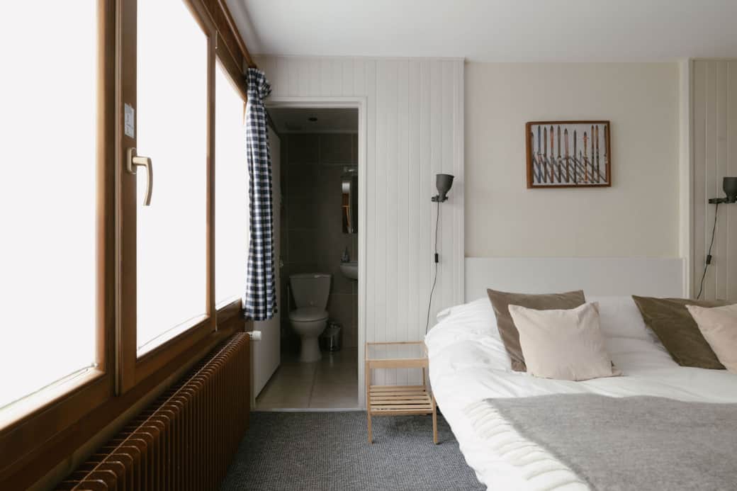 Bedroom and bathroom