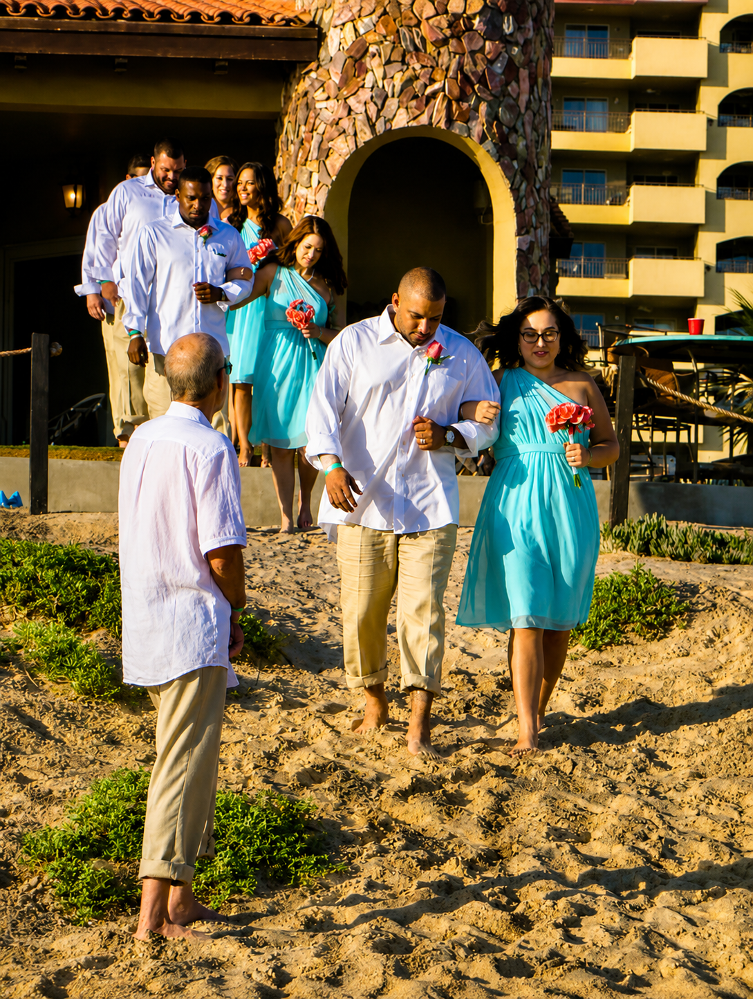 Wedding processional at Bella Sirena Resort