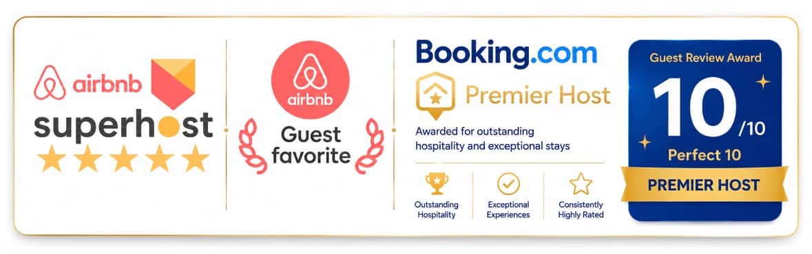 White Magnolia Galveston Airbnb Superhost, Guest Favorite, and Booking.com Premier Host Perfect 10 Awards