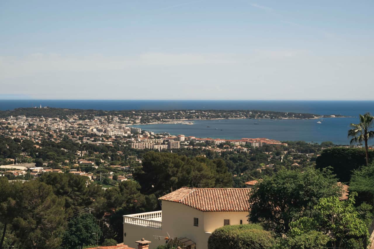 View over the bay of Golfe-Juan and Cap d'Antibes