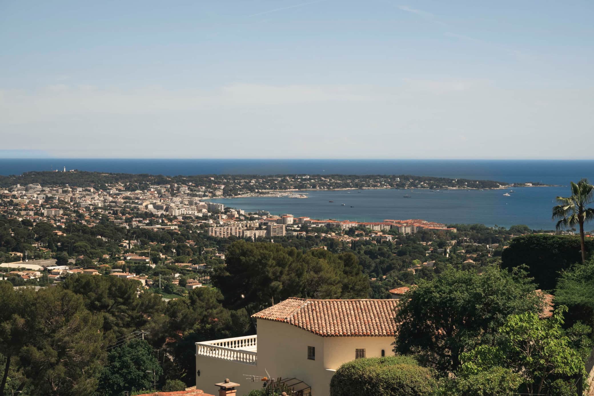 View over the bay of Golfe-Juan and Cap d'Antibes