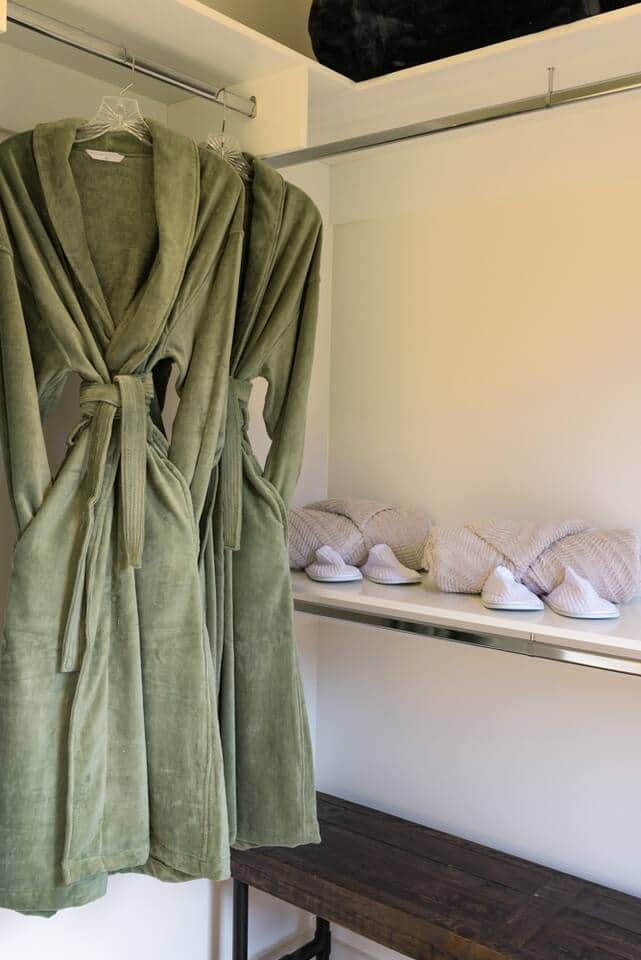 Complimentary robes and slippers.