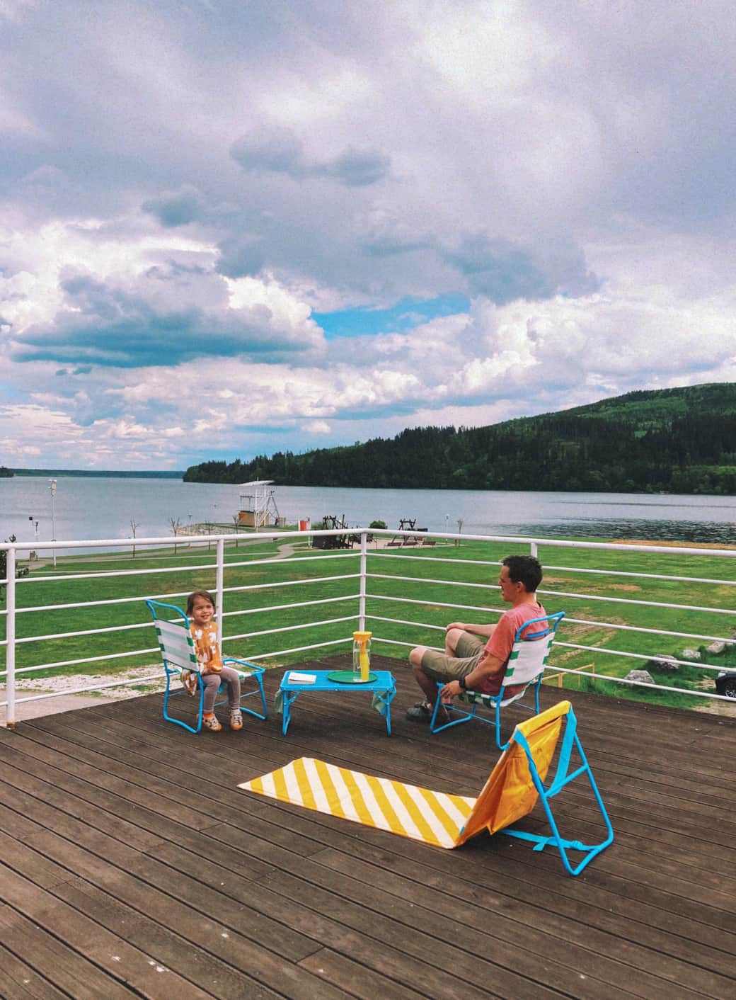 view from the spacious terrace of the Orava Dam - Cabin 1958