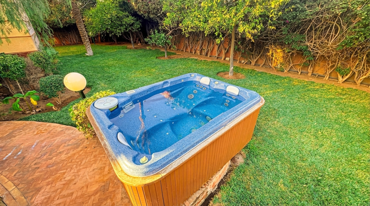Backyard Hot Tub Oasis