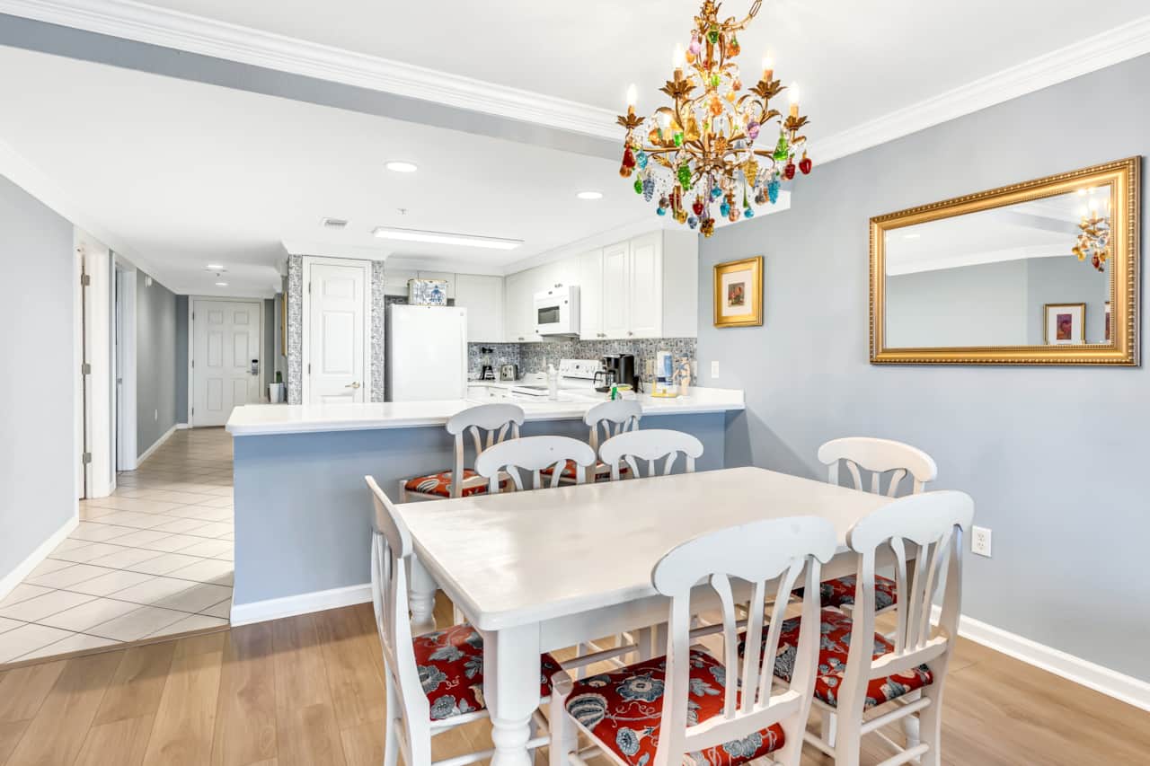 Bright, open dining space