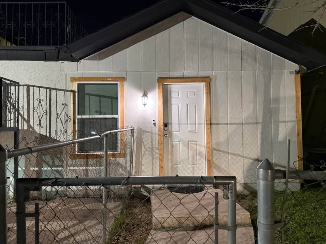 Apt. Is fenced all around. Has a security camera outside. Apt. Is fenced all around. Has a security camera outside.