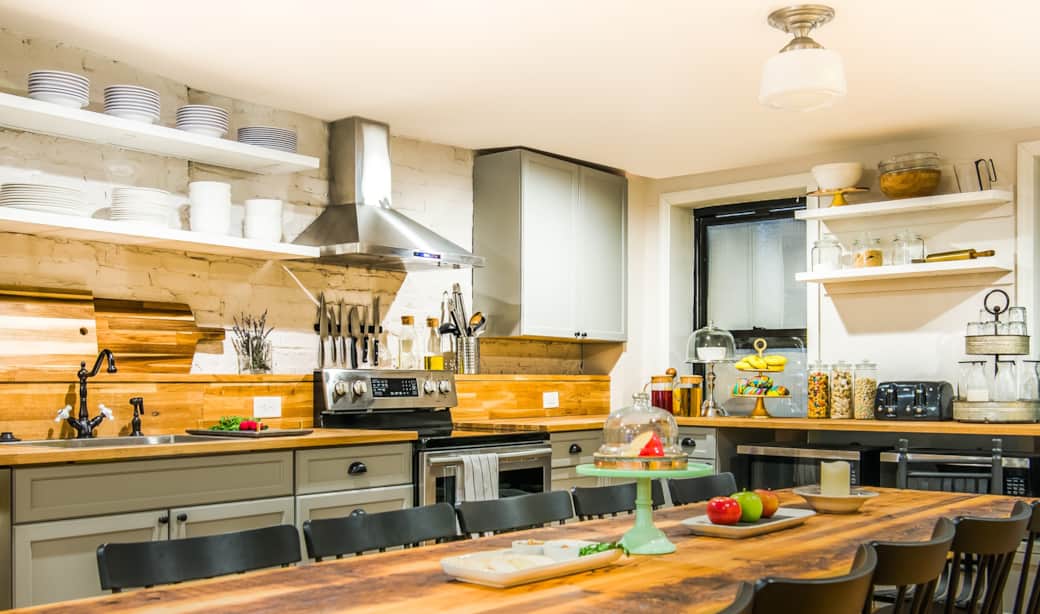 Kitchen and dining area