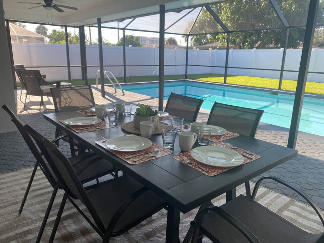 Outdoor dining table