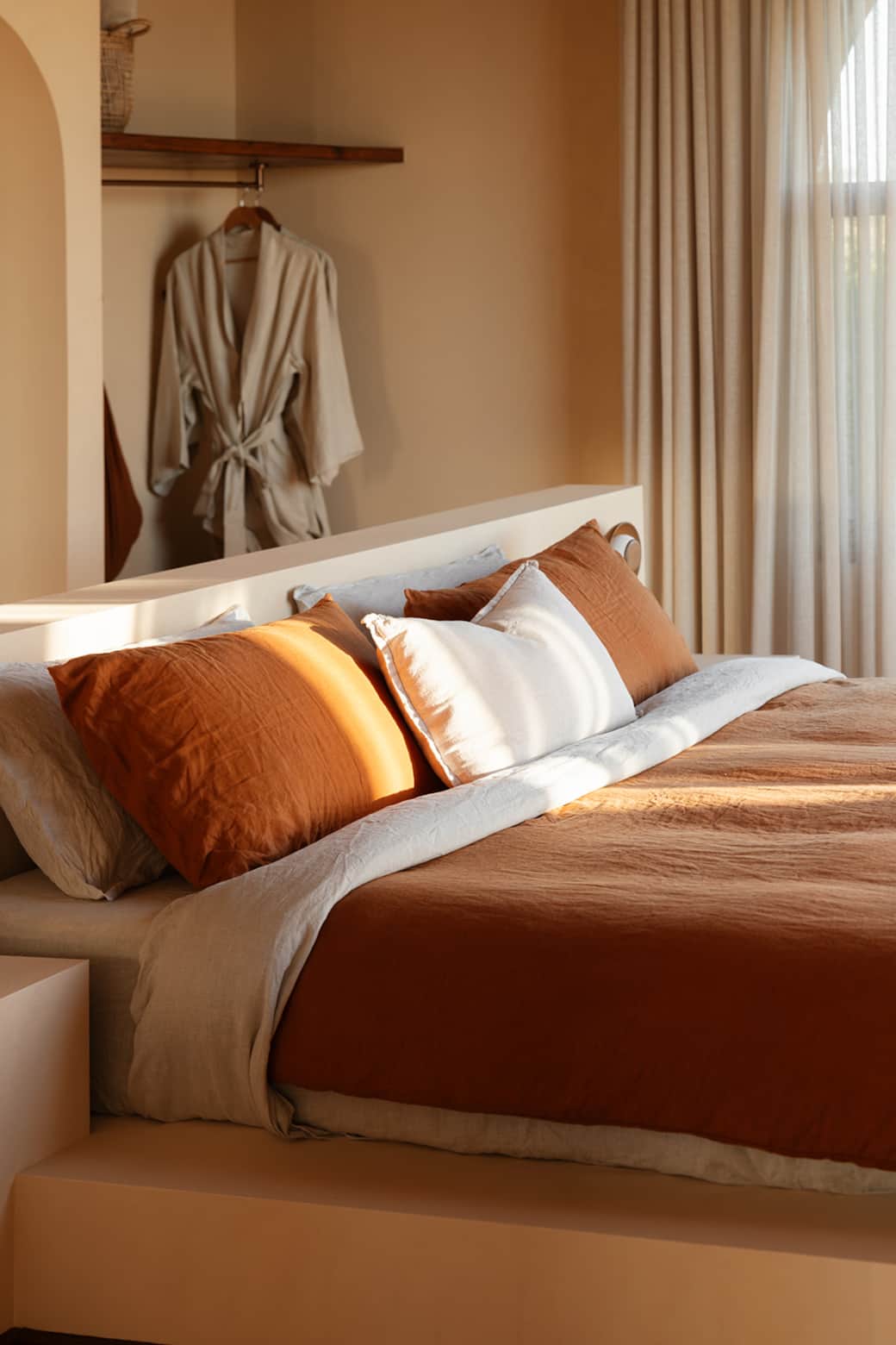 King beds with luxury French linen King beds with luxury French linen