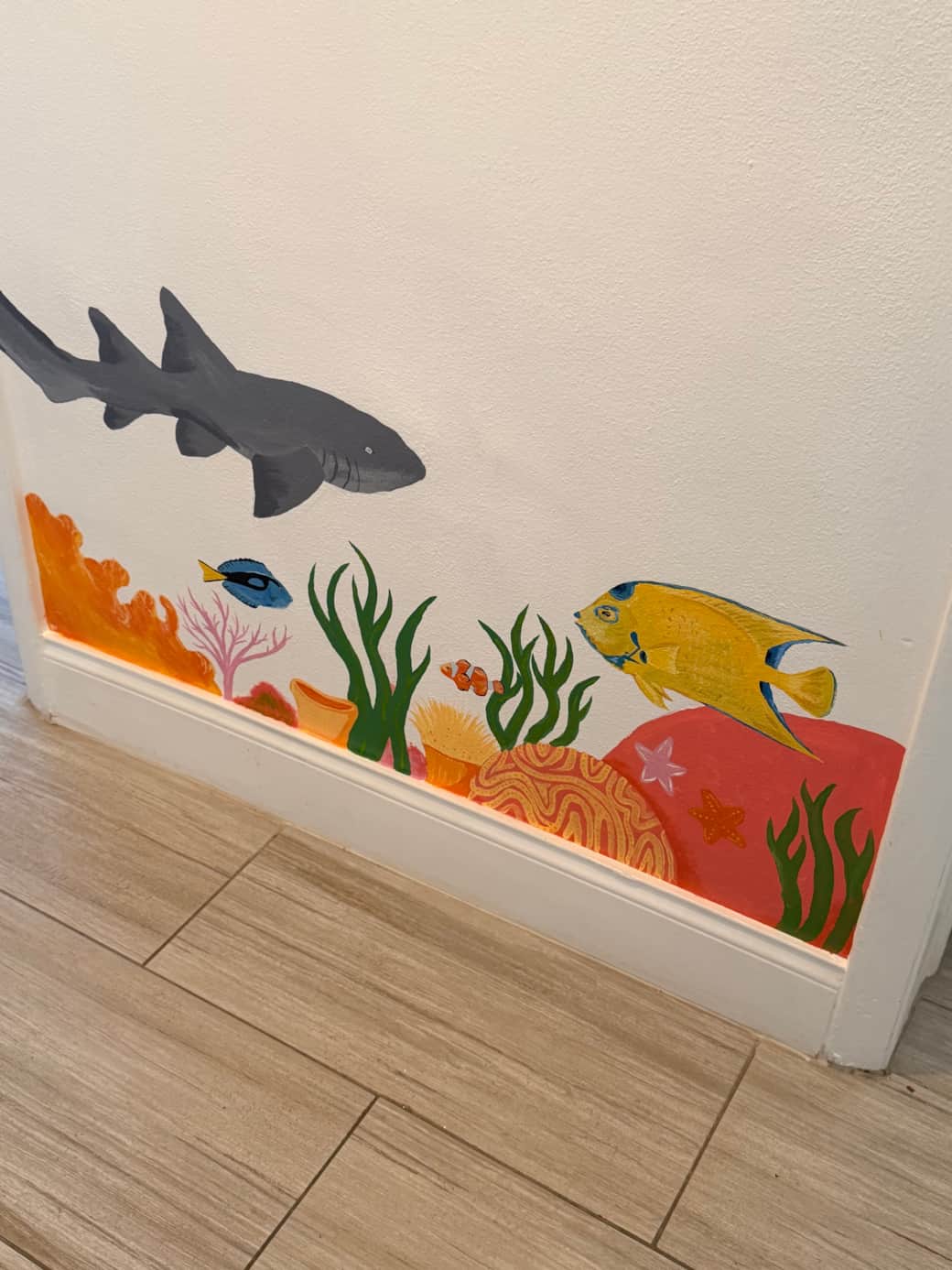 Ocean themed mural decor