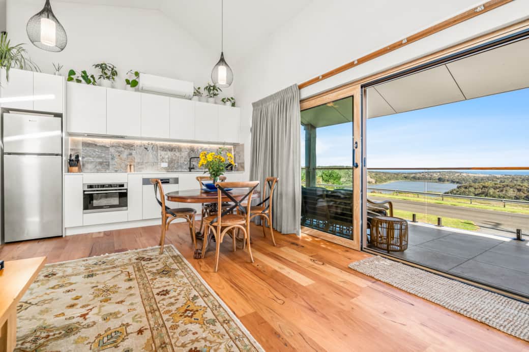 Balcony and living area Balcony and living area