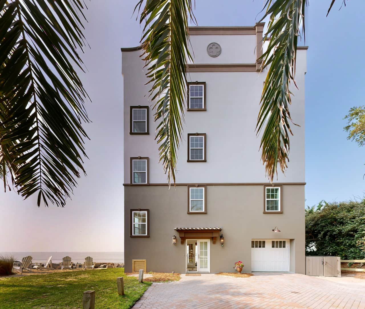 Front door and private driveway