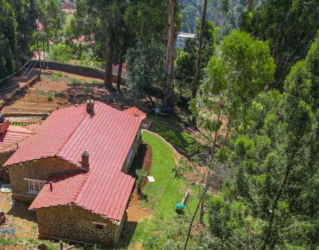 Springdale villa aerial back kitchen garden Springdale villa aerial back kitchen garden